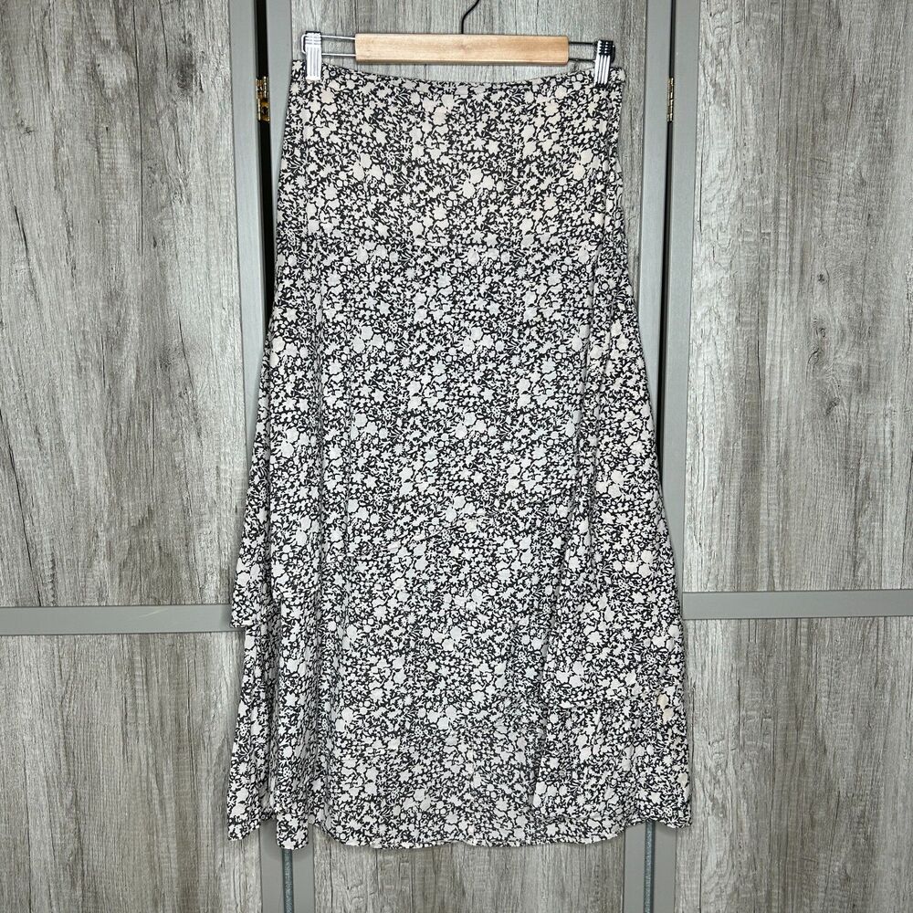 Margaret O'Leary Skirt Size XS Midi High Low Hem Layered Floral Print